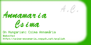 annamaria csima business card