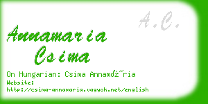 annamaria csima business card